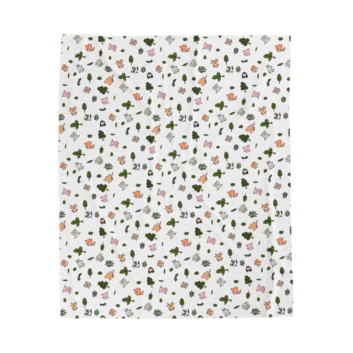 Zoo Safari Velveteen Plush Blanket Soft Cozy Animal Print Throw for Kids and Adults