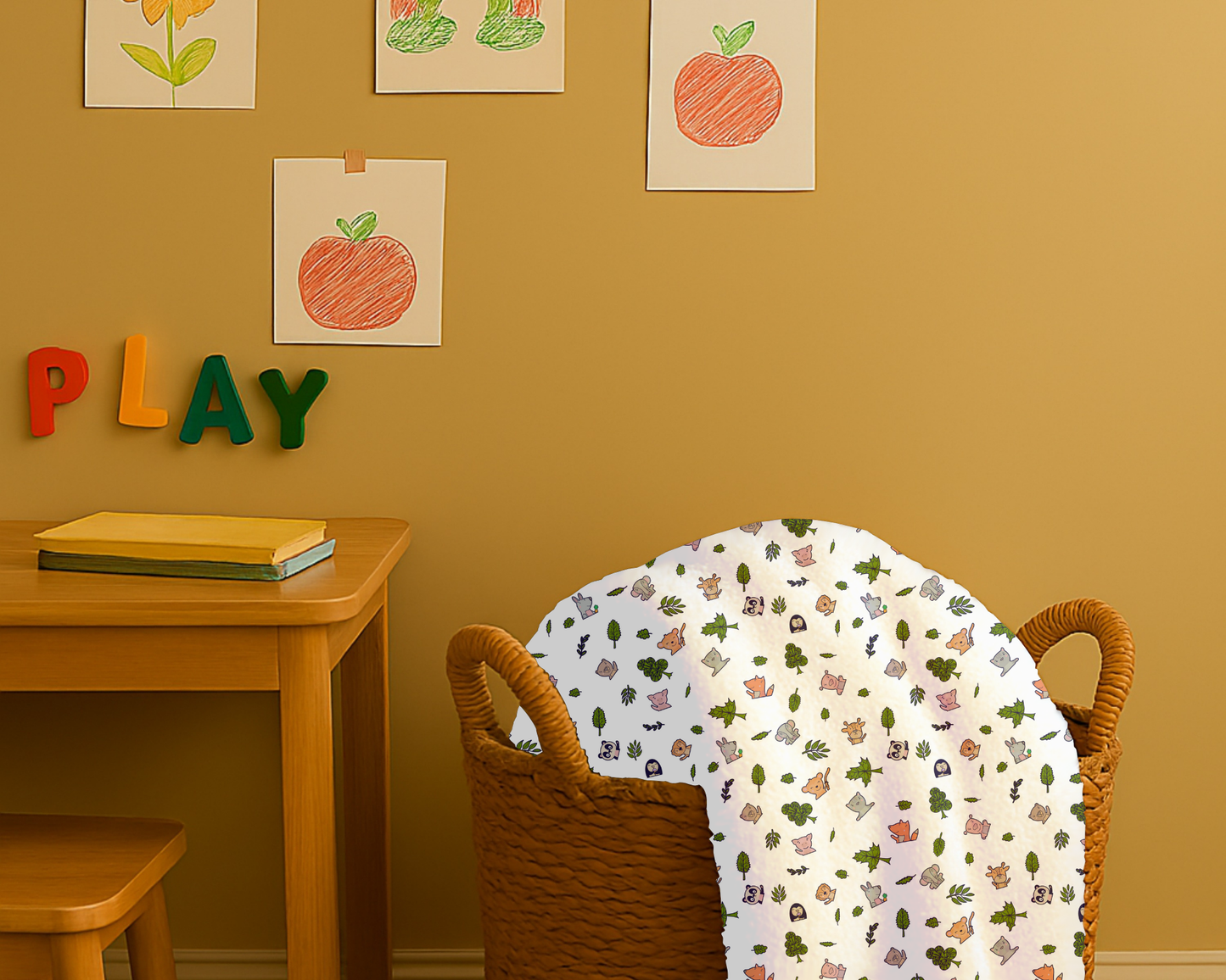 Zoo Safari Velveteen Plush Blanket Soft Cozy Animal Print Throw for Kids and Adults