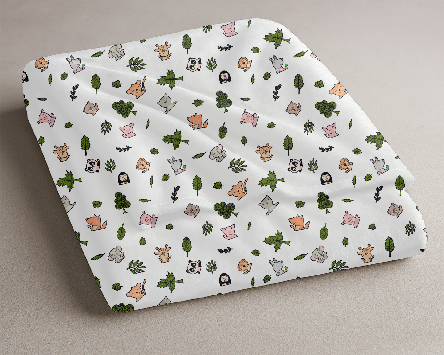 Zoo Safari Velveteen Plush Blanket Soft Cozy Animal Print Throw for Kids and Adults