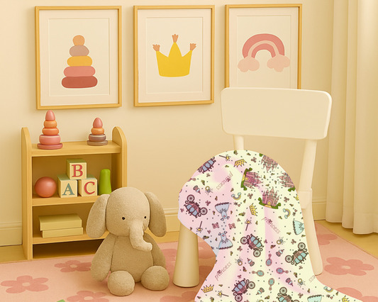 Personalized Princess Blanket – Custom Name Velveteen Plush Throw for Girls’ Bedroom Decor