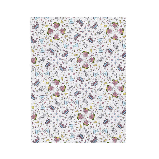 Personalized Princess Blanket – Custom Name Velveteen Plush Throw for Girls’ Bedroom